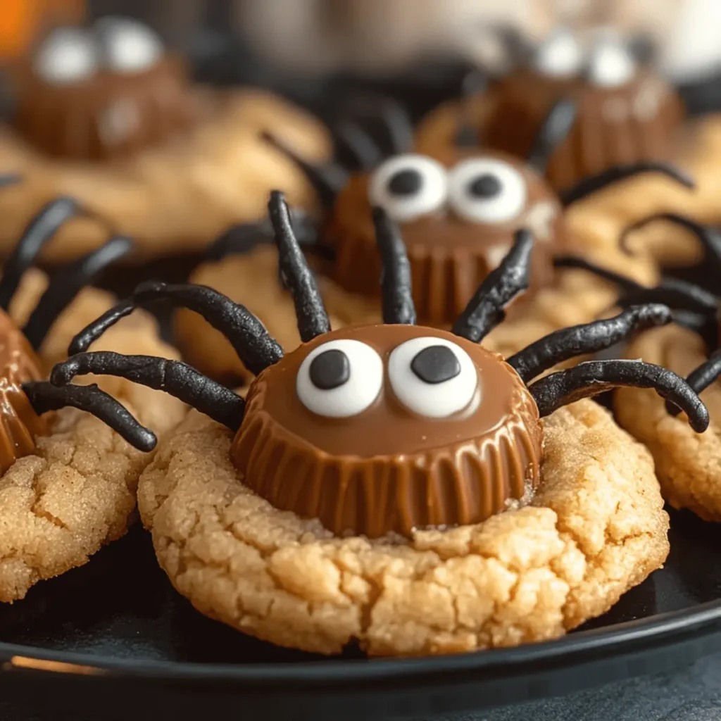 Peanut Butter Spider Cookies