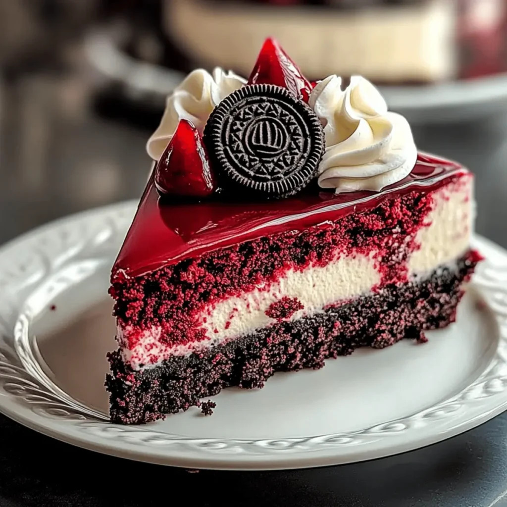 Red Velvet Oreo Cheesecake