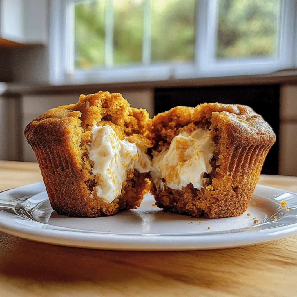 Amazing Bakery-Style Pumpkin Cream Cheese Muffins
