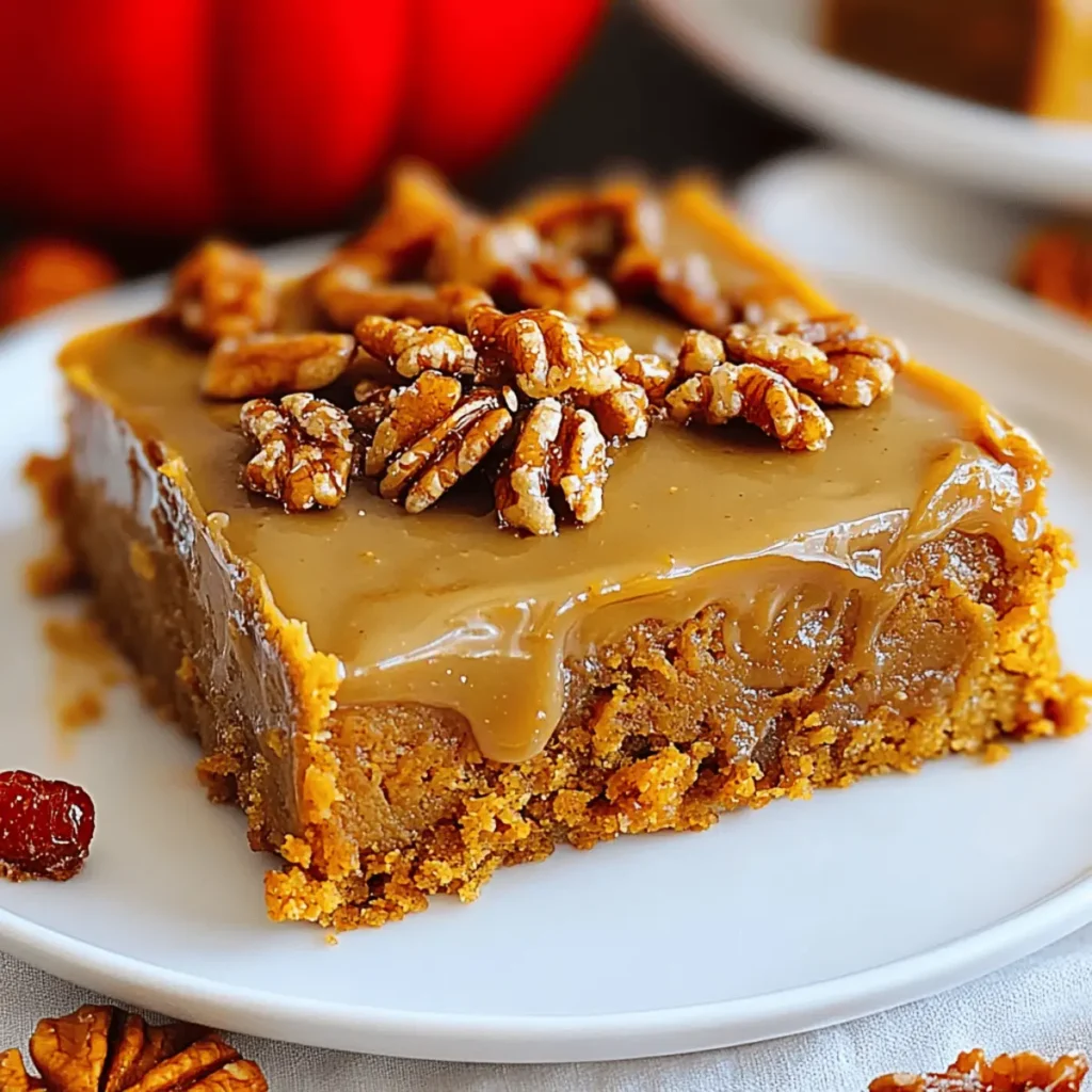 Praline Pumpkin Bars