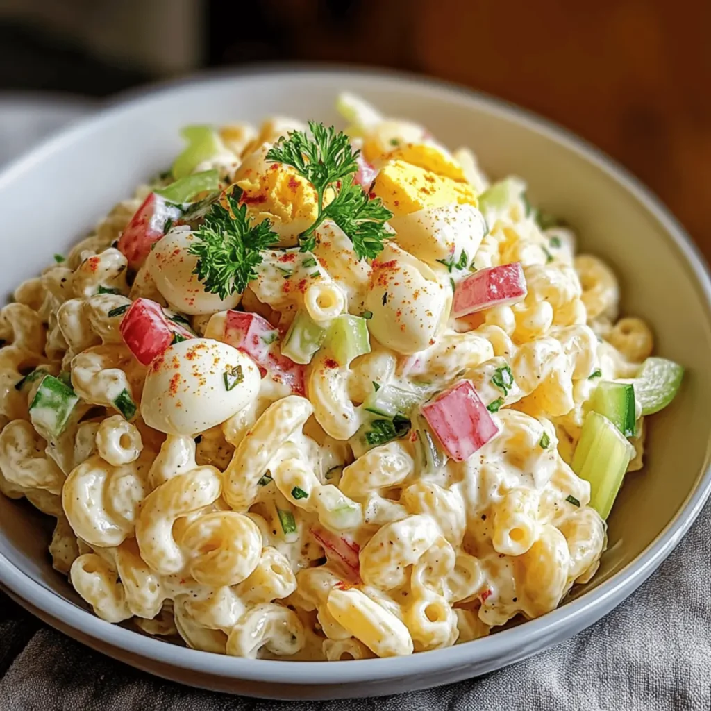 Classic Creamy American Macaroni Salad