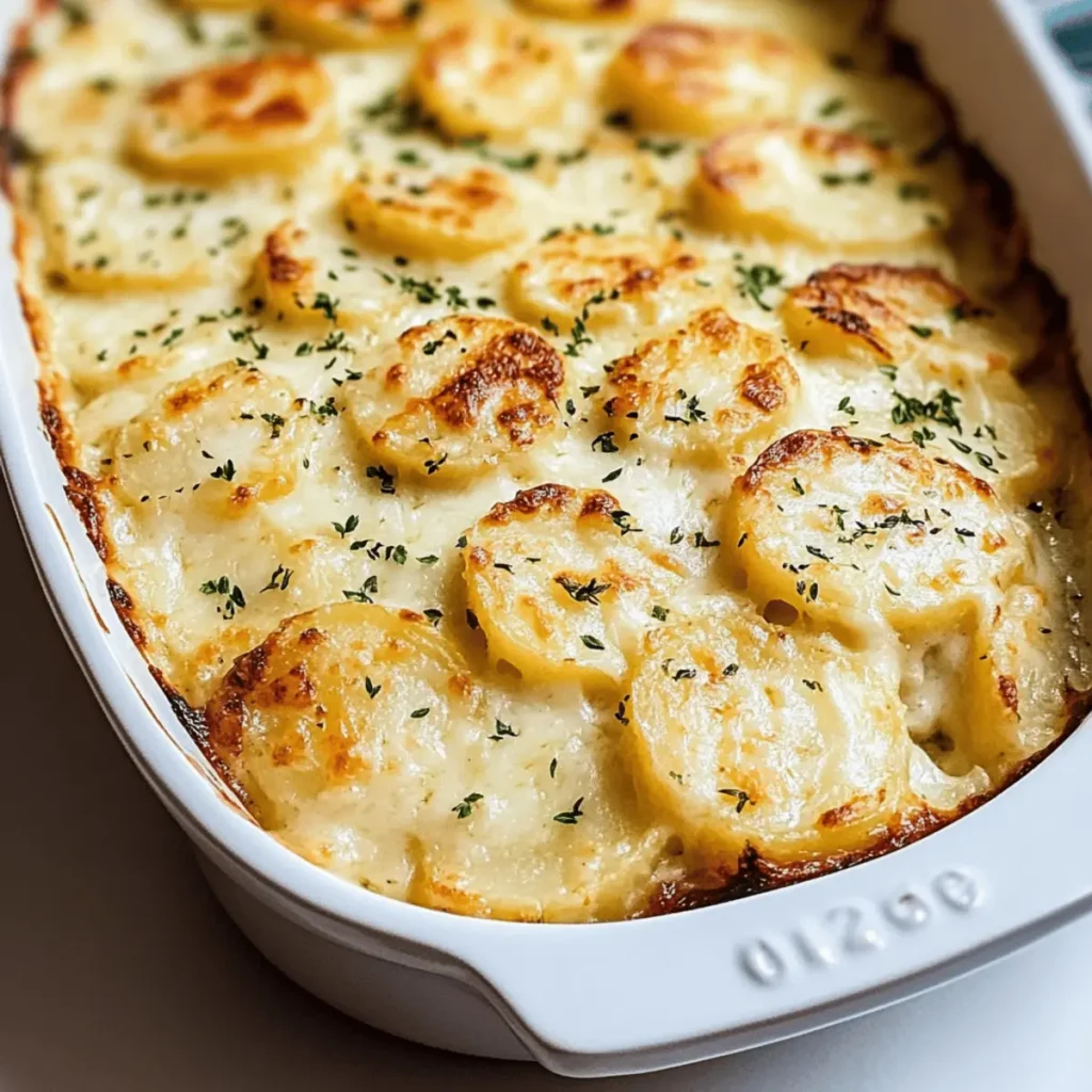 Cheesy Garlic Scalloped Potatoes