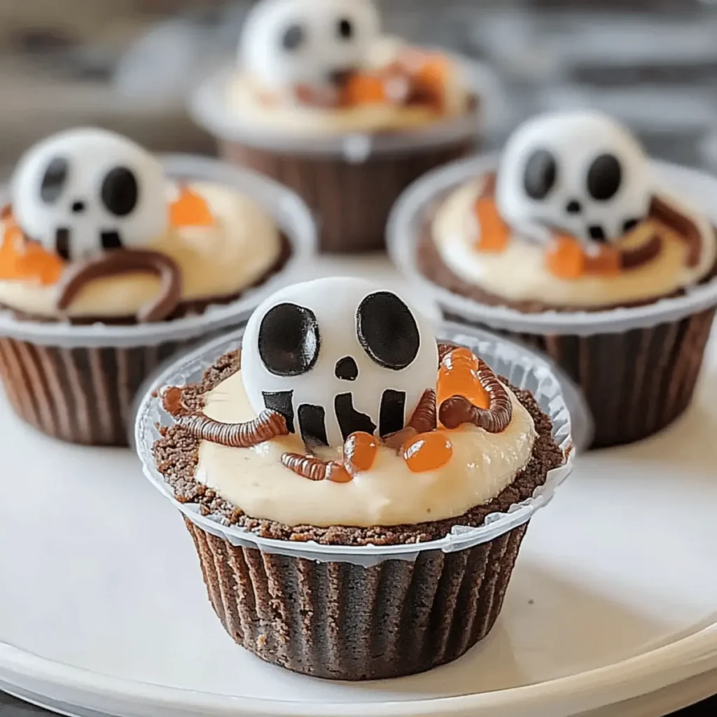 Spooky Graveyard Pudding Cookie Cups Recipe for Halloween