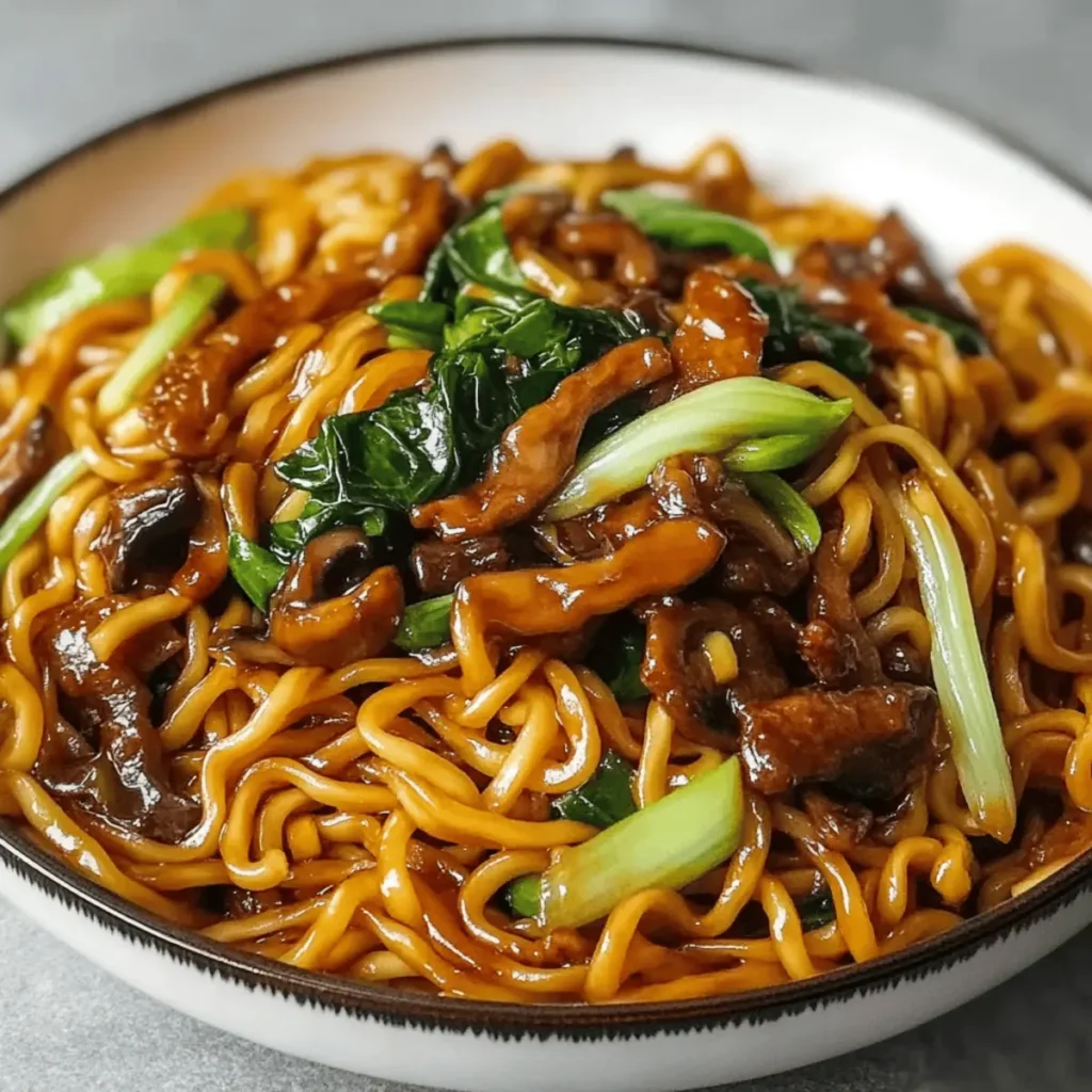 Savory Shanghai Fried Noodles Ready in Just 30 Minutes