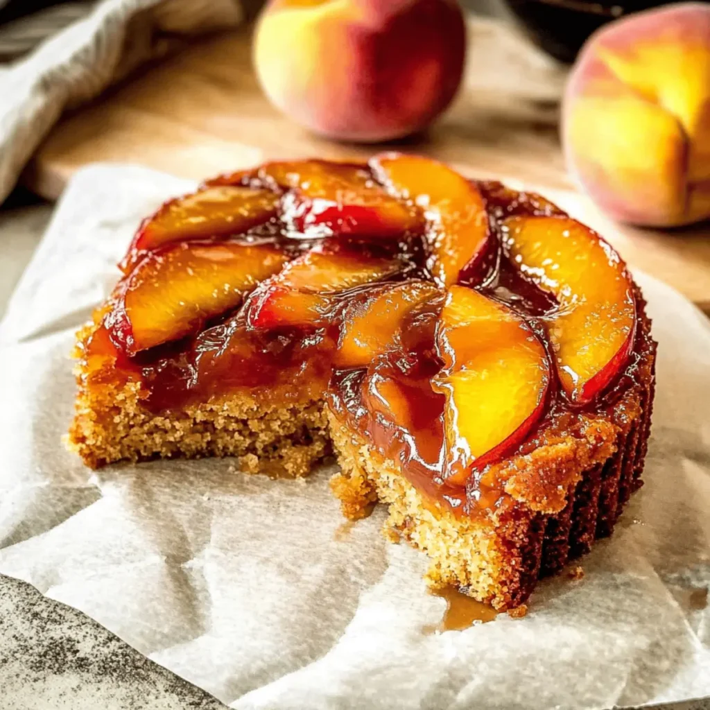 Bourbon Peach Upside Down Cake: A Sweet Summer Staple