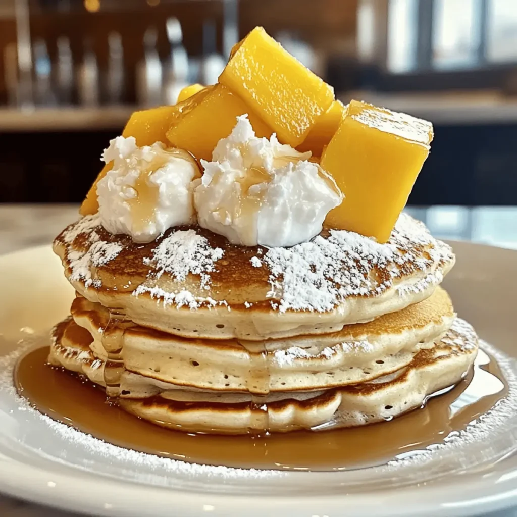 Sweet Coconut Cream Pancakes