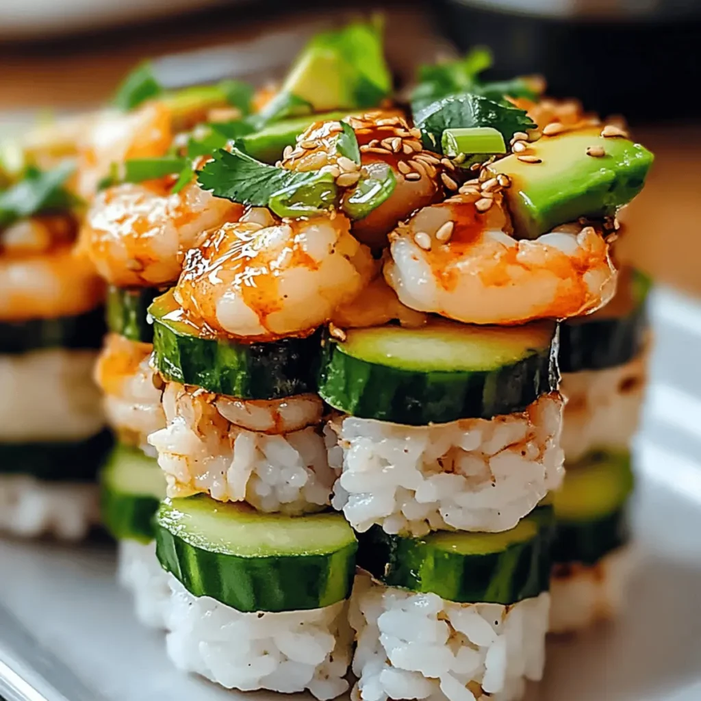 Spicy Shrimp Sushi Stacks: Easy Gourmet Delight at Home