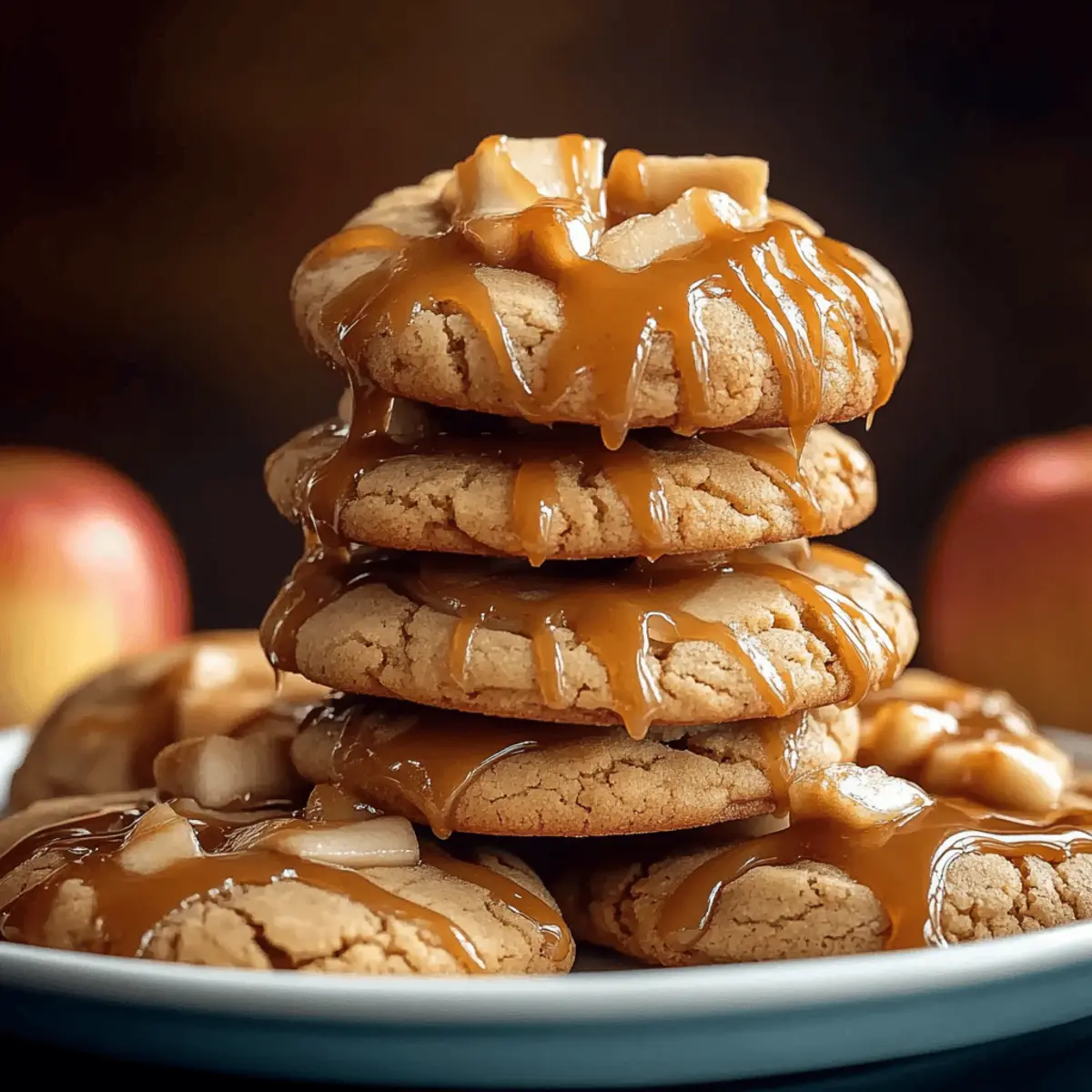 Caramel-Drizzled Apple Cinnamon Cookies
