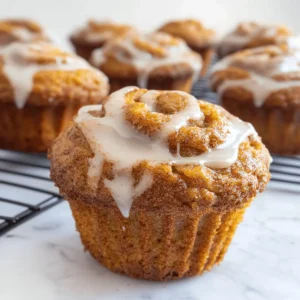 Cinnamon Roll Pumpkin Muffins