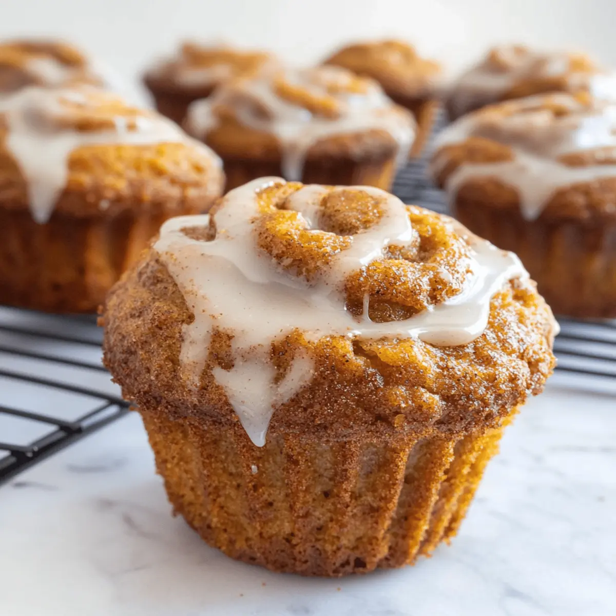 Cinnamon Roll Pumpkin Muffins