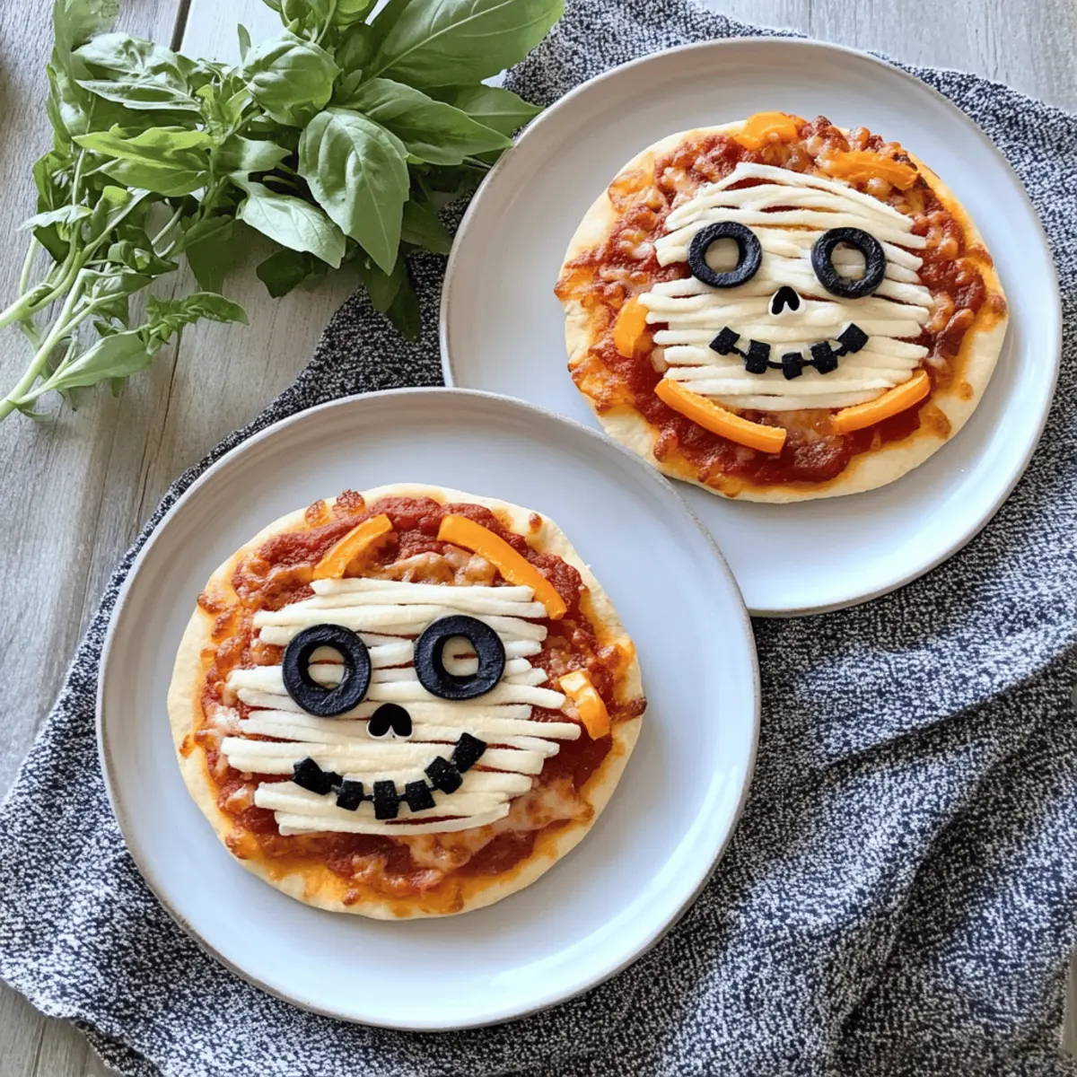 Halloween Mini Pizzas