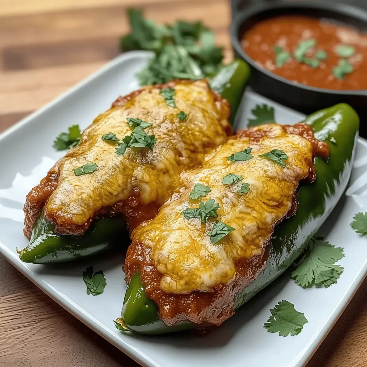 Cheesy Hatch Chile Rellenos