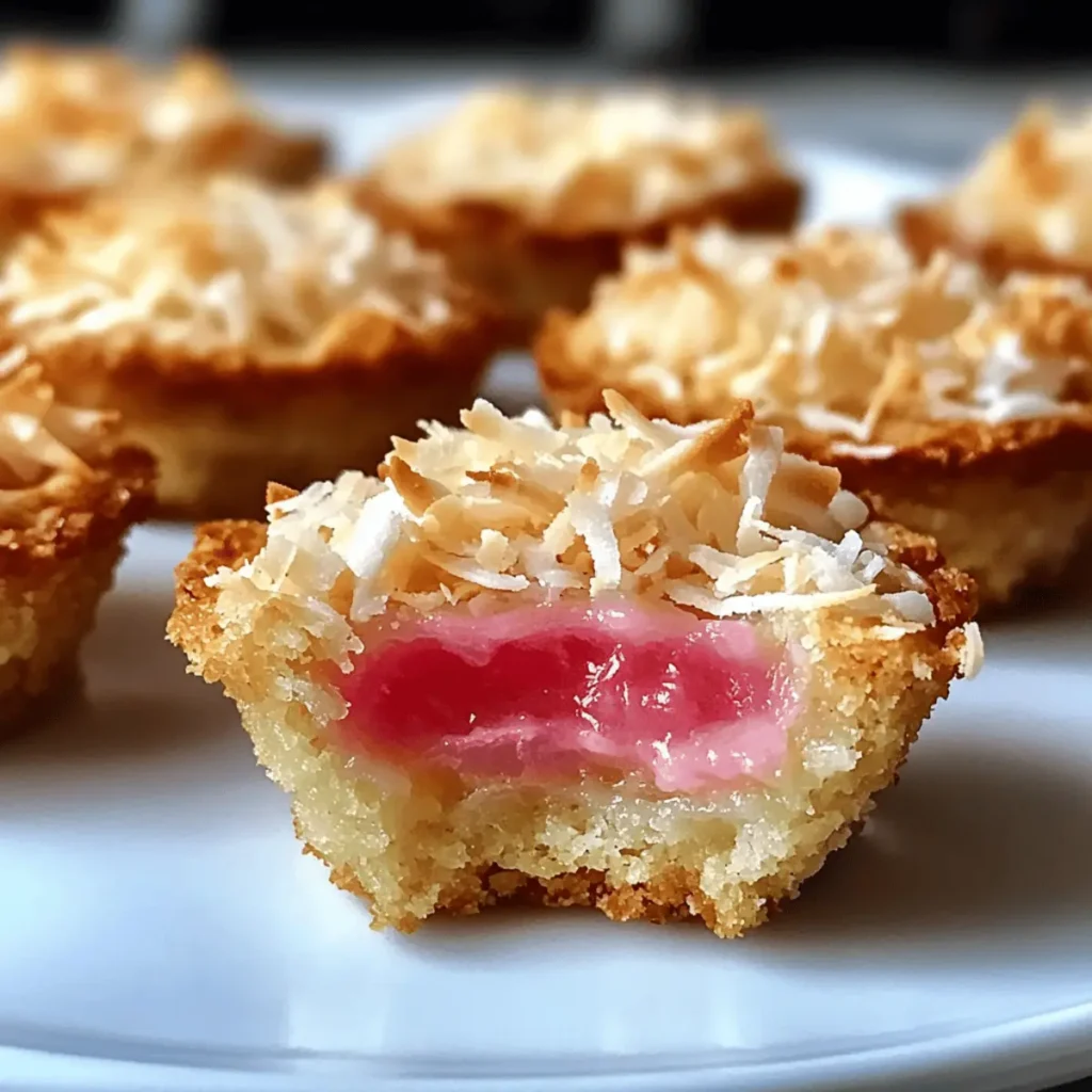 Rhubarb Coconut Macaroon Tarts