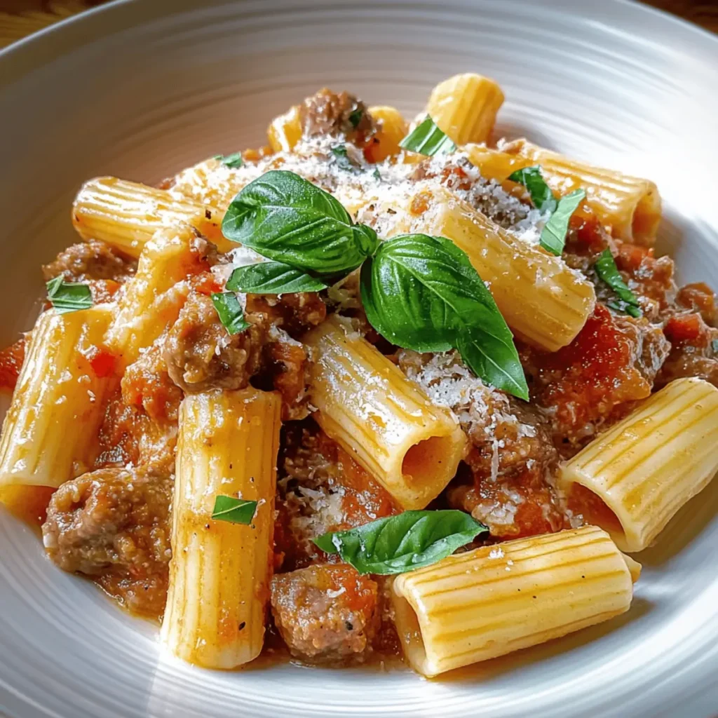 Creamy Italian Sausage Rigatoni