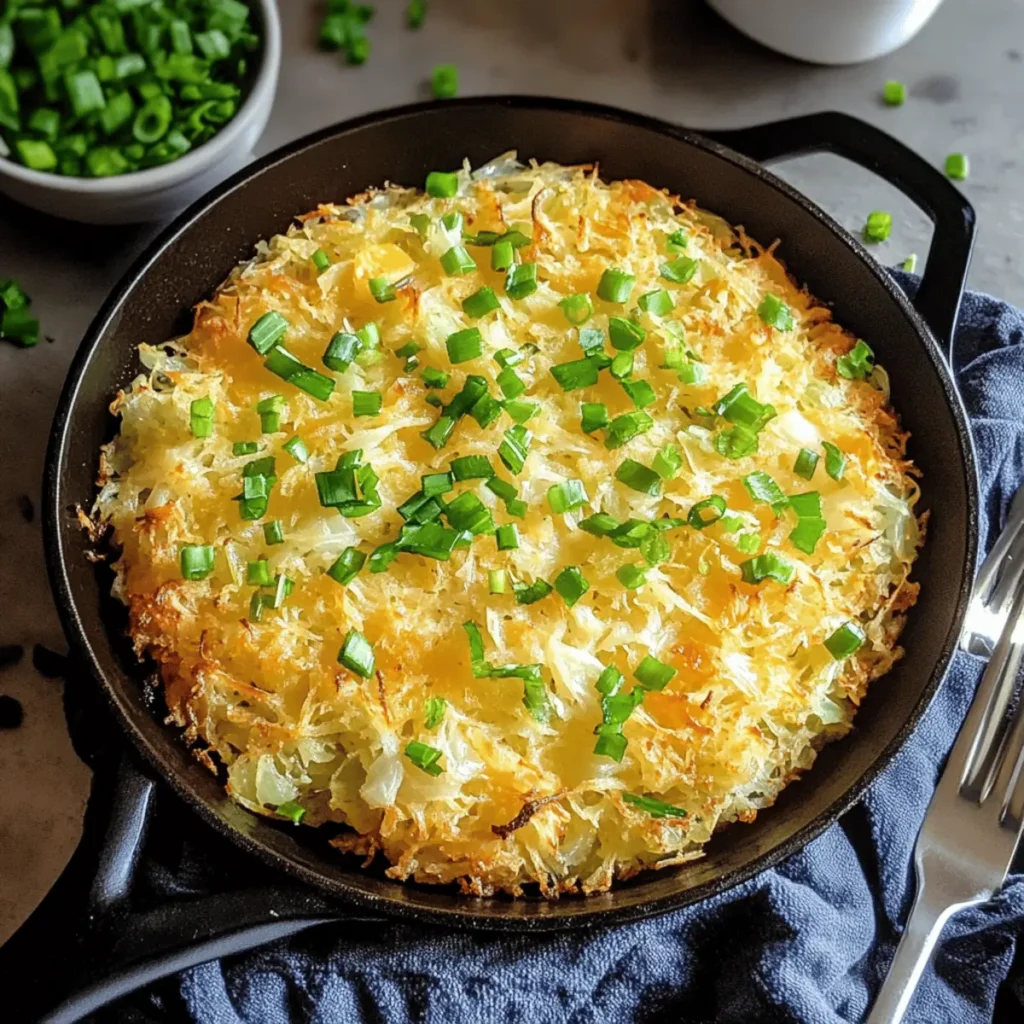 Irish Cheddar Cabbage Hash Brown Skillet for Cozy Nights
