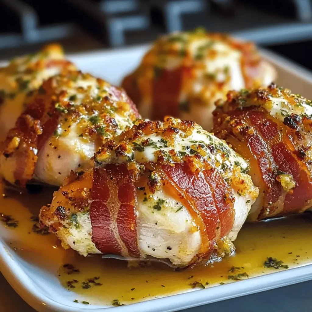 Savory Bacon-Wrapped Garlic Parmesan Chicken to Delight You