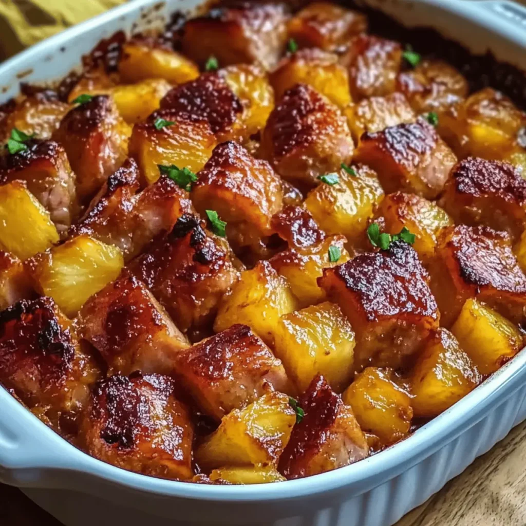 Sweet & Savory Brown Sugar Pineapple Ham Bake Bliss