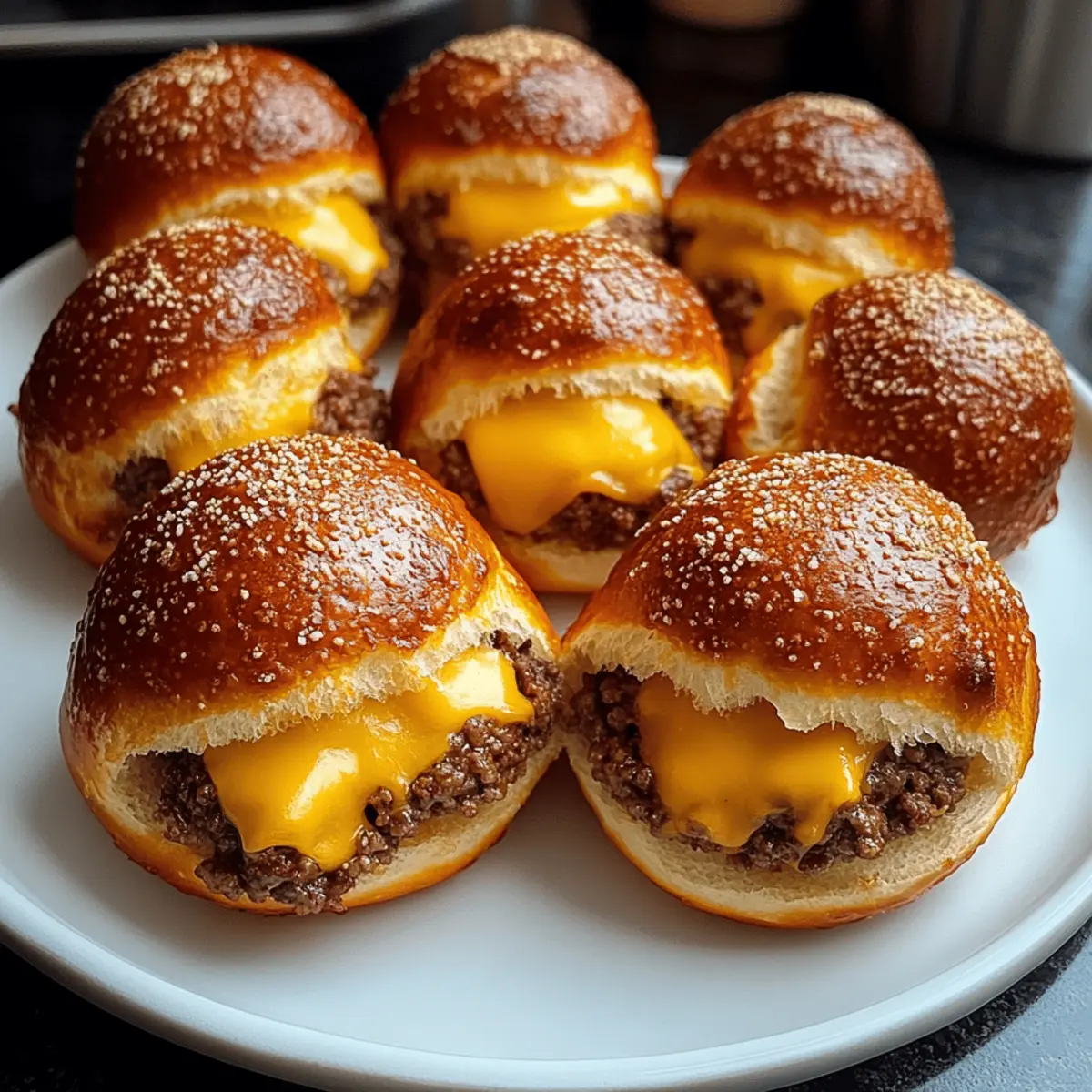 Cheeseburger Pretzel Bombs