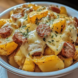 Cheesy Ranch Potatoes and Smoked Sausage