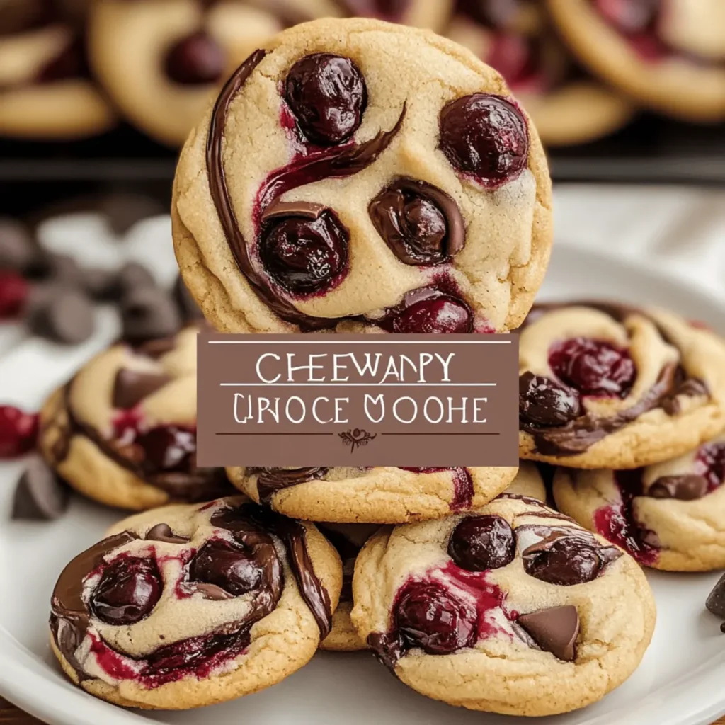Chewy Cherry Chocolate Chip Cookies with Mocha Chips Delight
