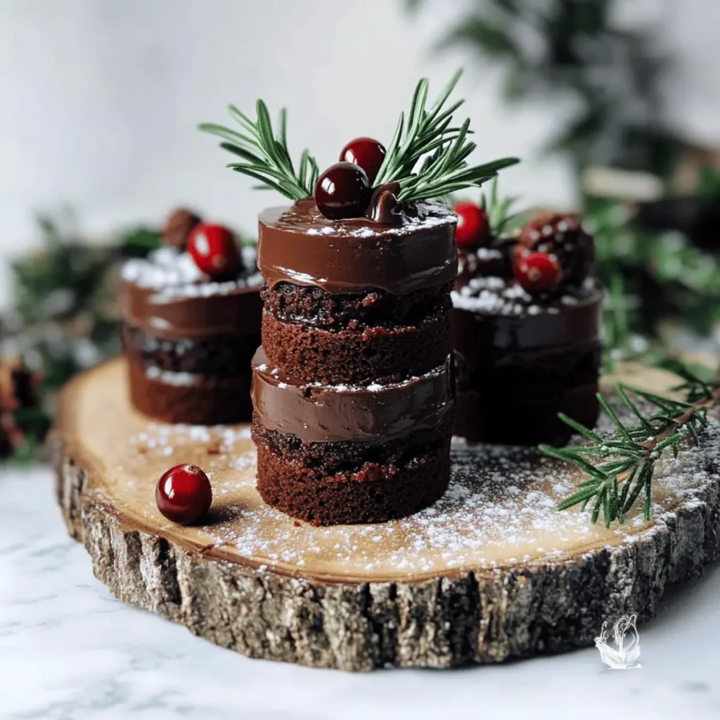 Chocolate Gingerbread Mini Cakes