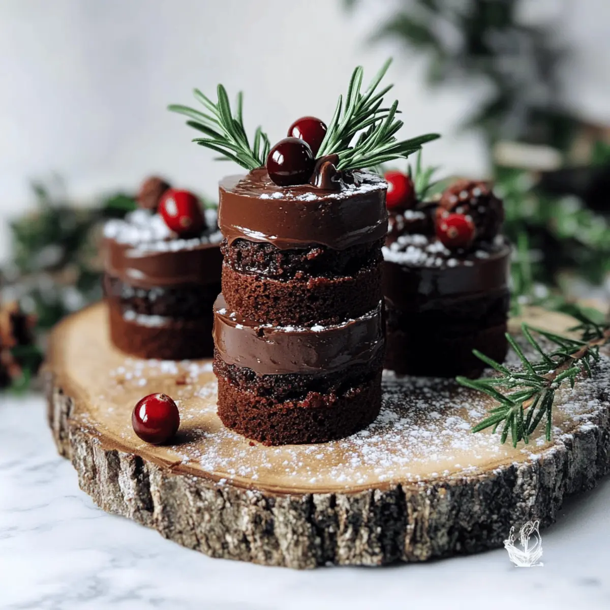 Chocolate Gingerbread Mini Cakes