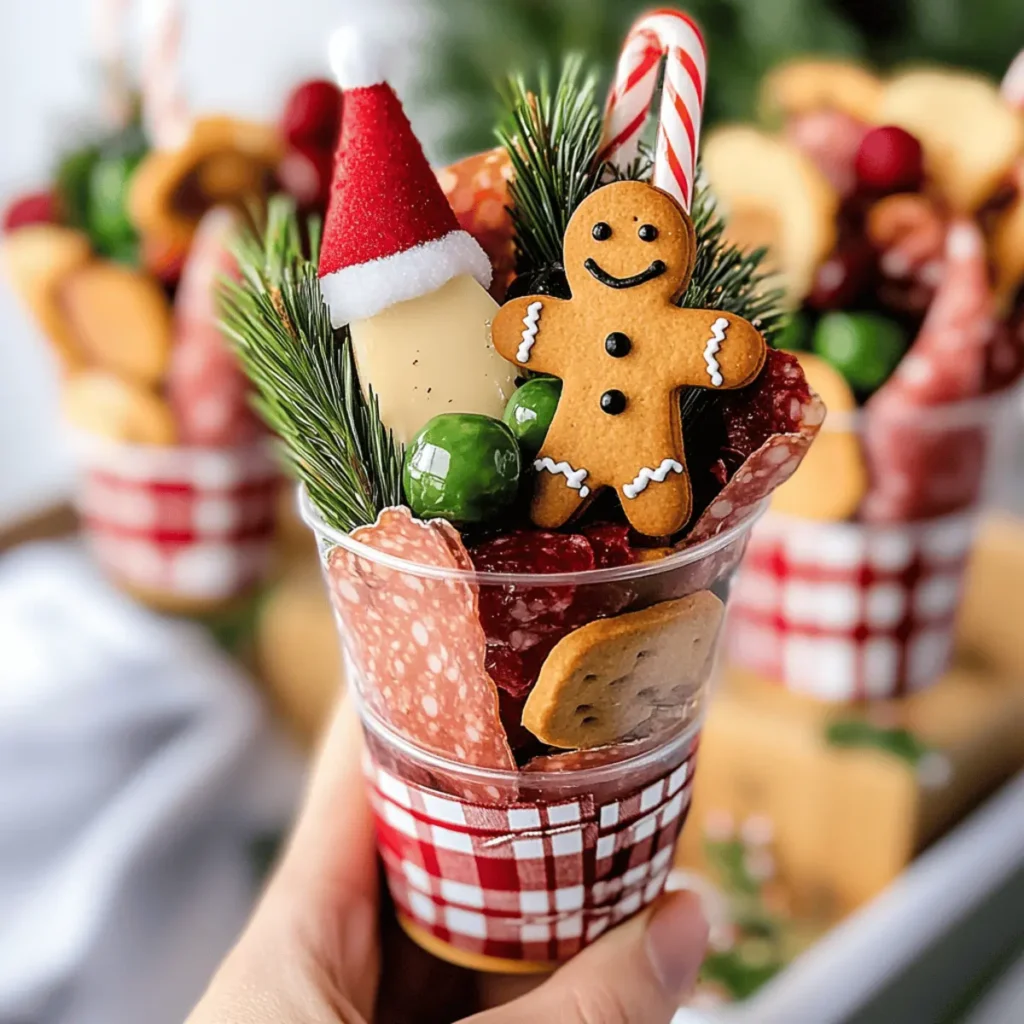 Delicious Christmas Charcuterie Cups for Effortless Festivity