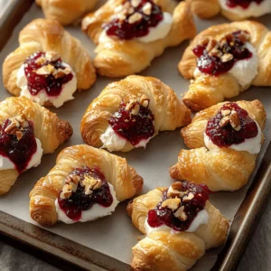 Cranberry Cream Cheese Crescent Bites