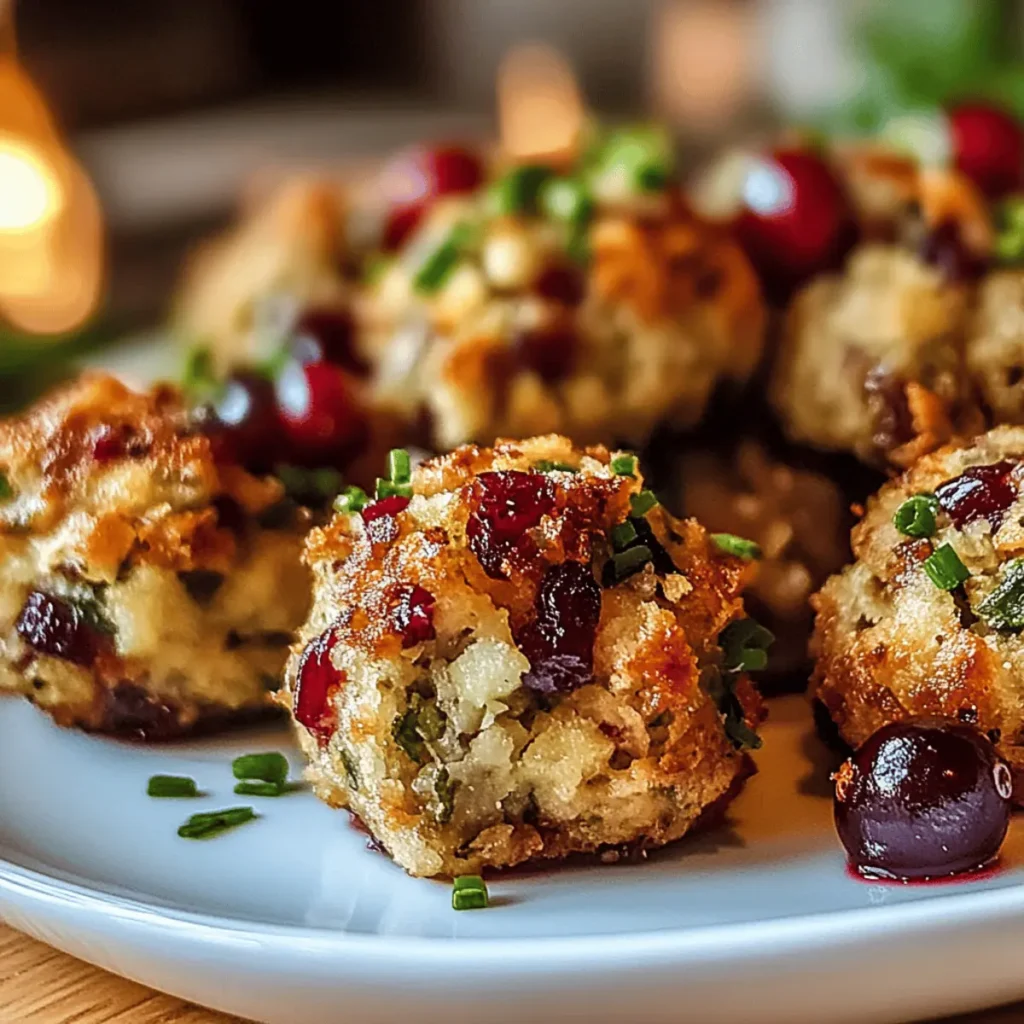 Cranberry Turkey Stuffing Balls
