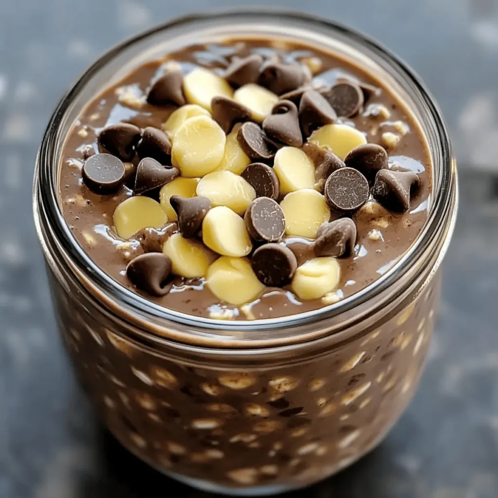 Creamy Chocolate Protein Overnight Oats