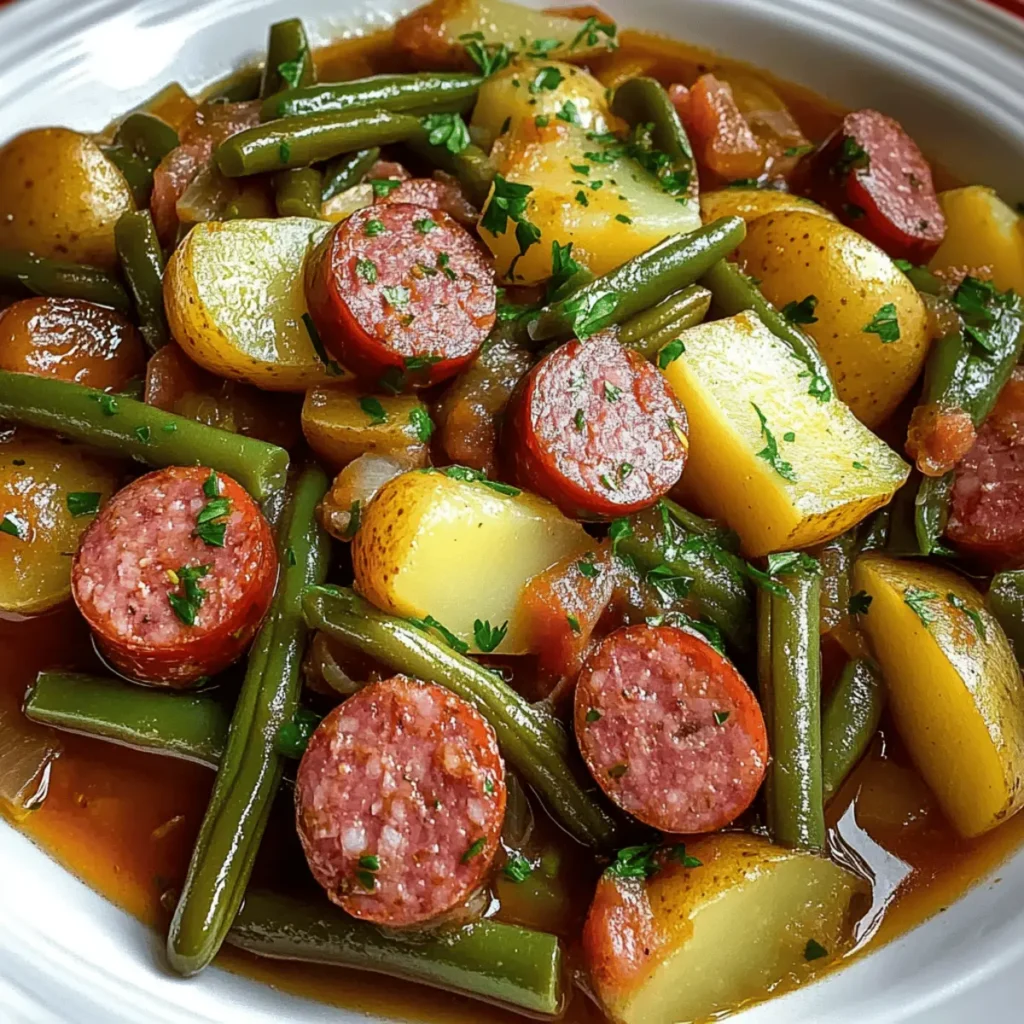 Crockpot Kielbasa and Green Beans: A Cozy Comfort Meal