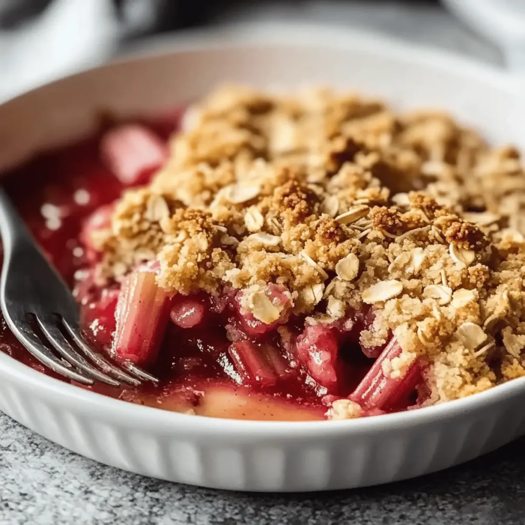 Sweet and Tangy Easy Rhubarb Crisp for Cozy Nights