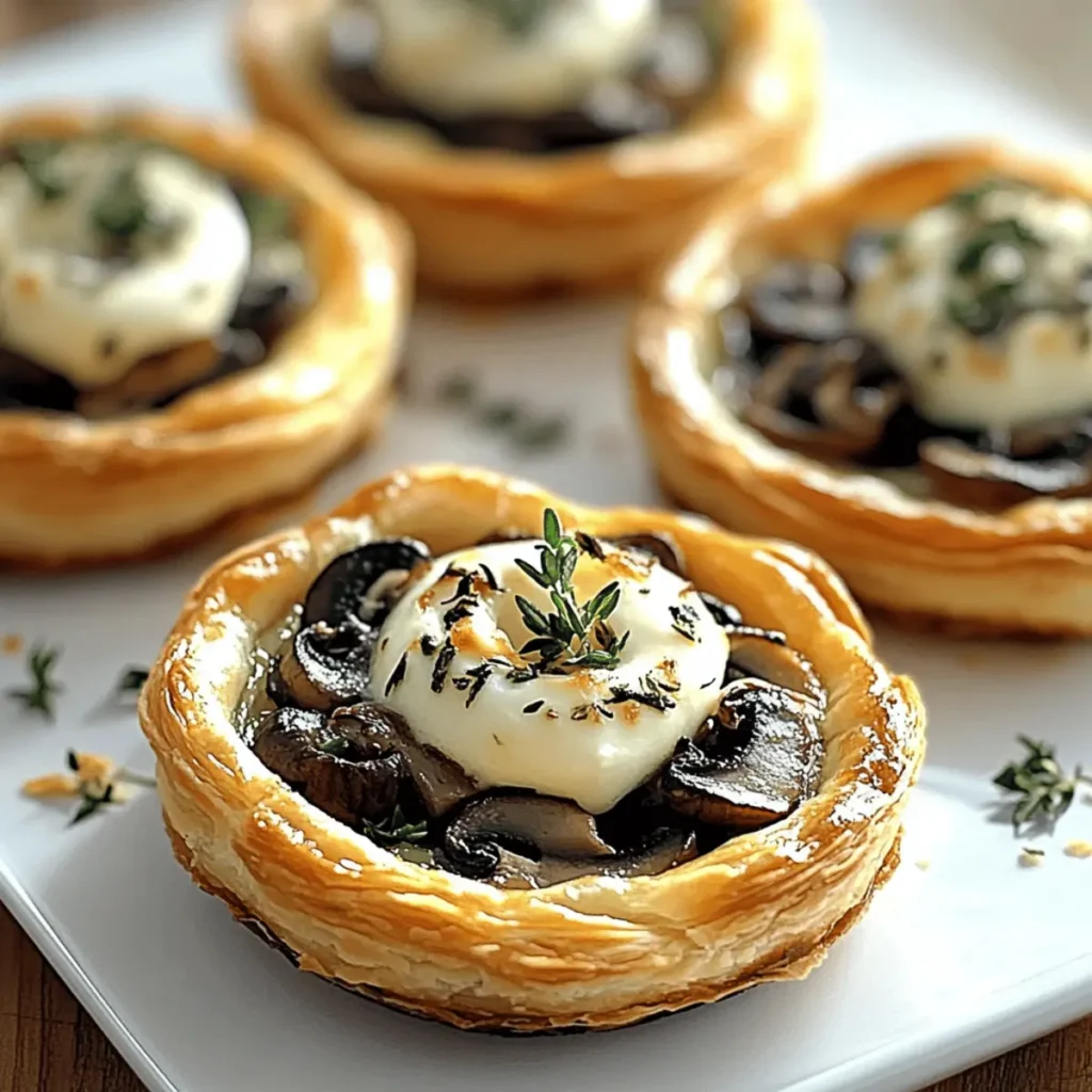 Elegant Mushroom Goat Cheese Tarts