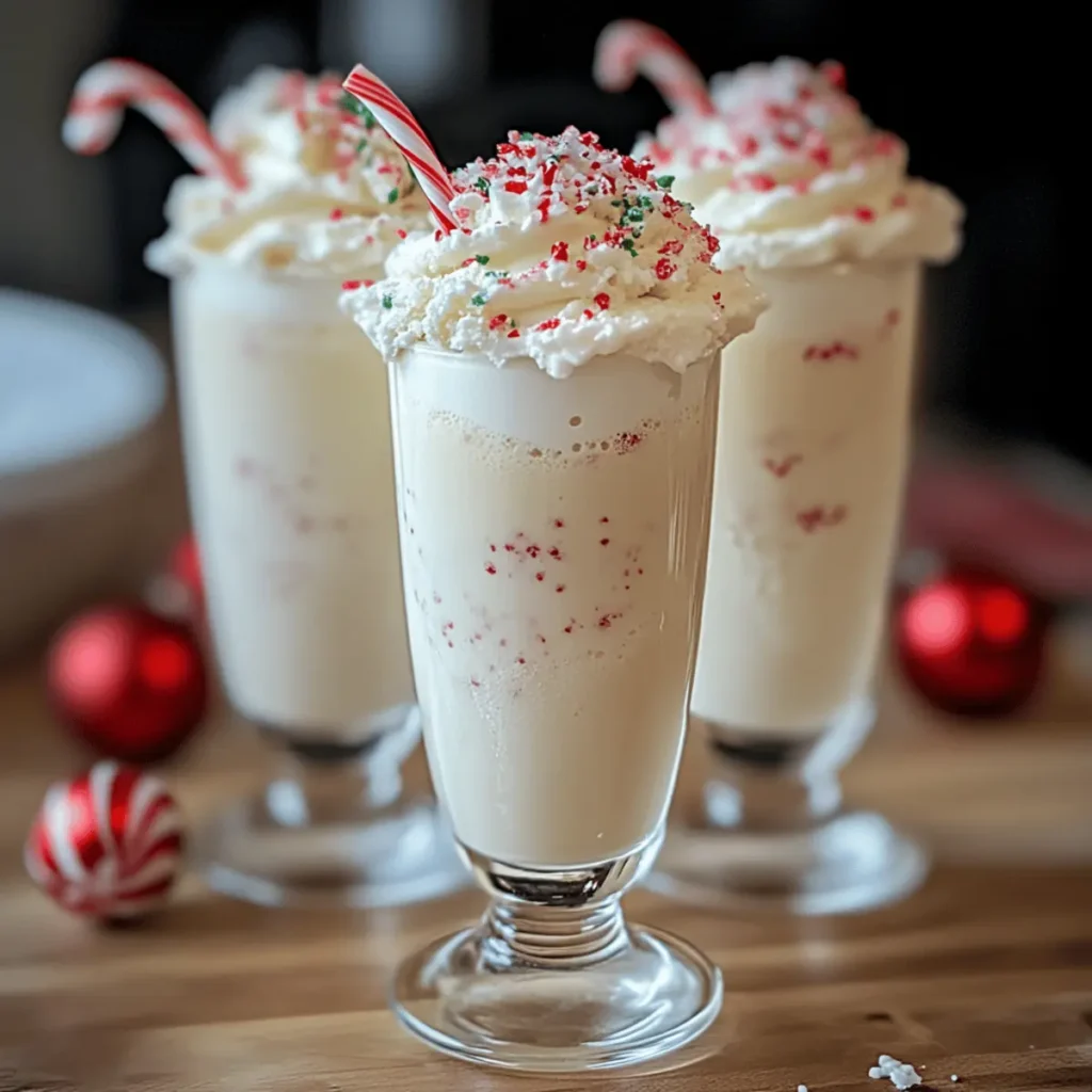 Festive Peppermint Christmas Float: Creamy Holiday Bliss