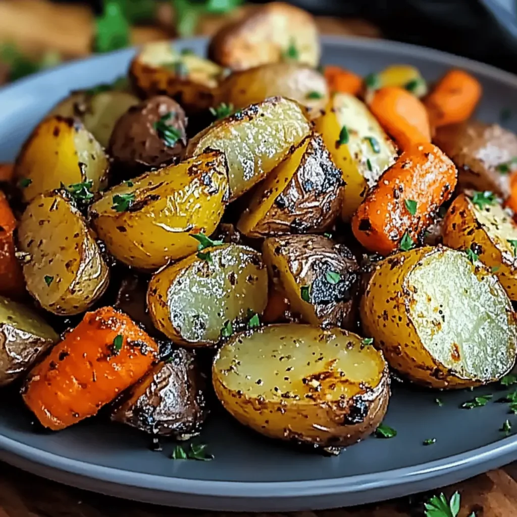 Garlic Herb Roasted Potatoes, Carrots, and Zucchini