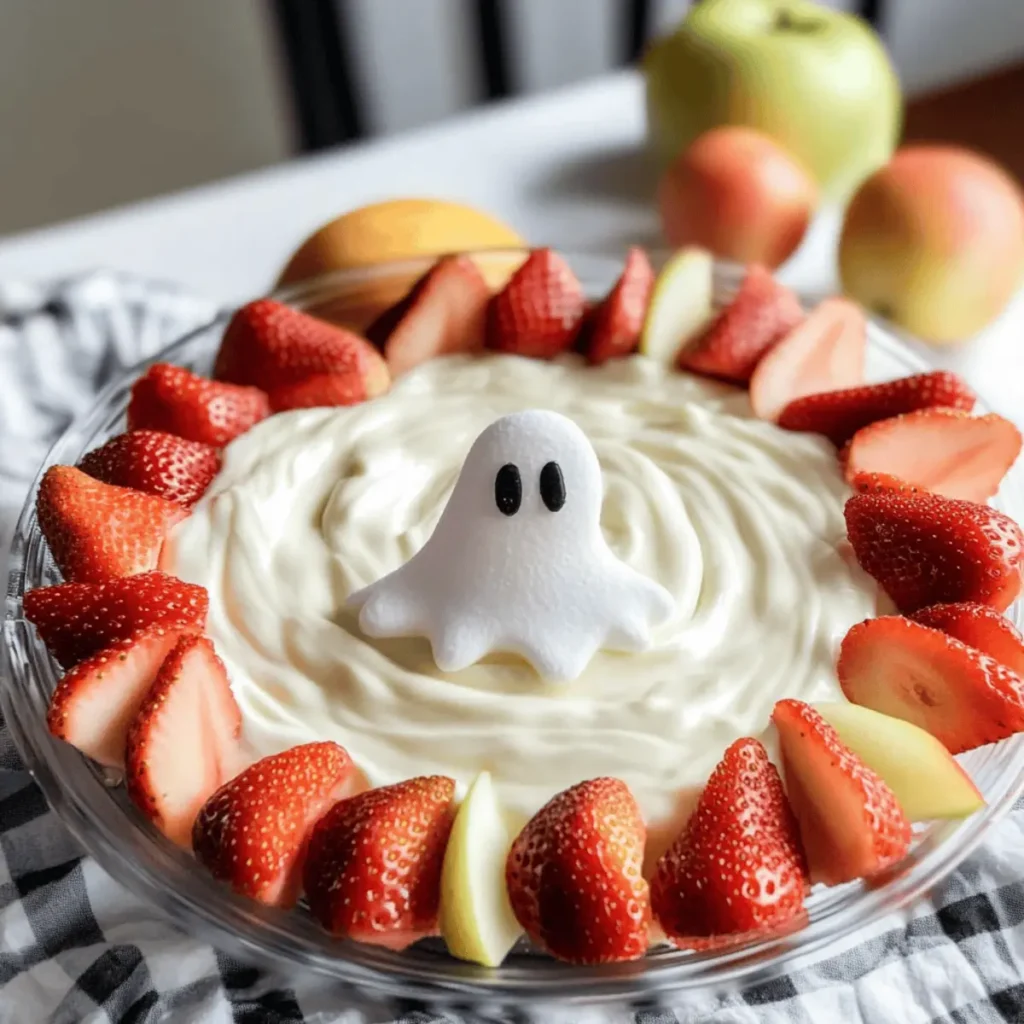Ghostly Greek Yogurt Fruit Dip