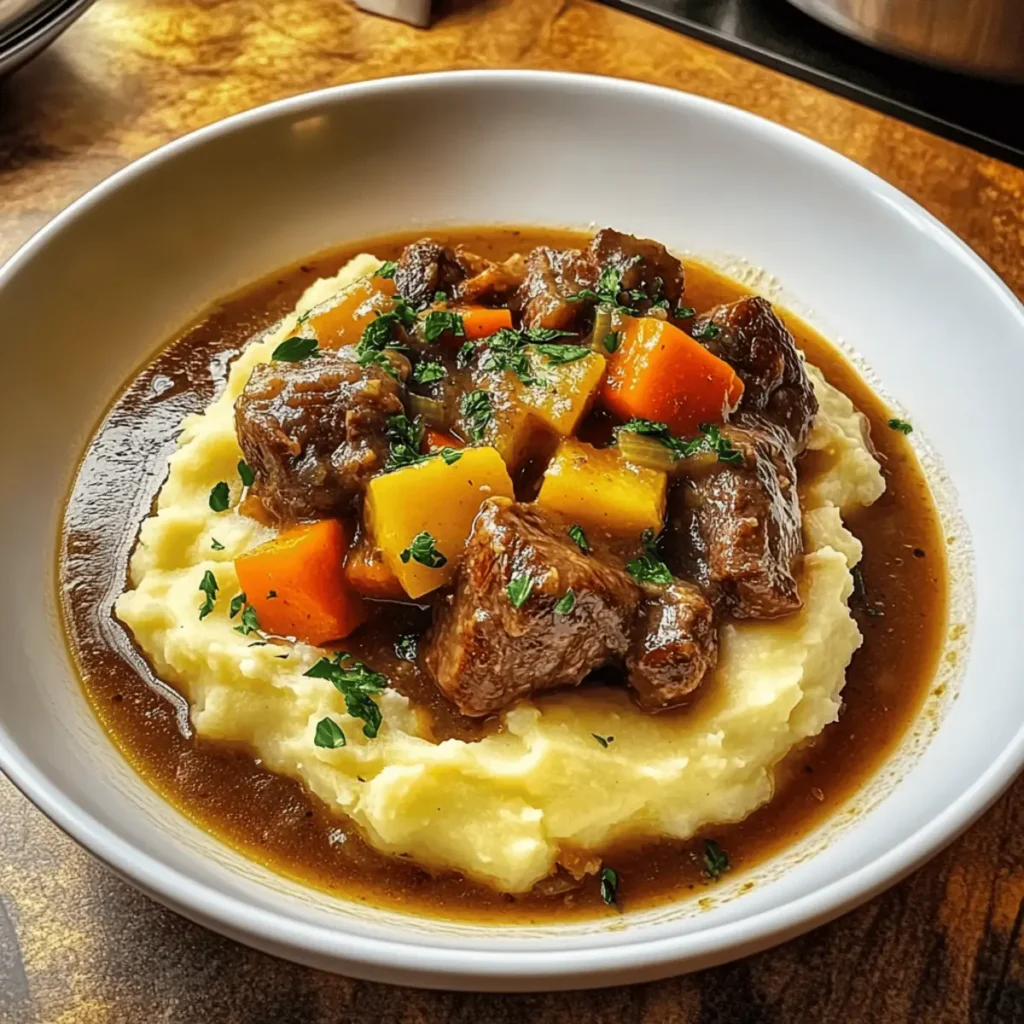 Hearty Irish Stew With Mashed Potatoes for Comfort Lovers