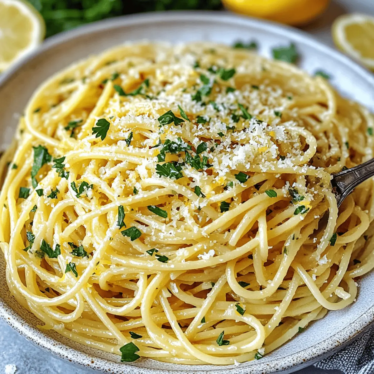 Italian Lemon Garlic Pasta