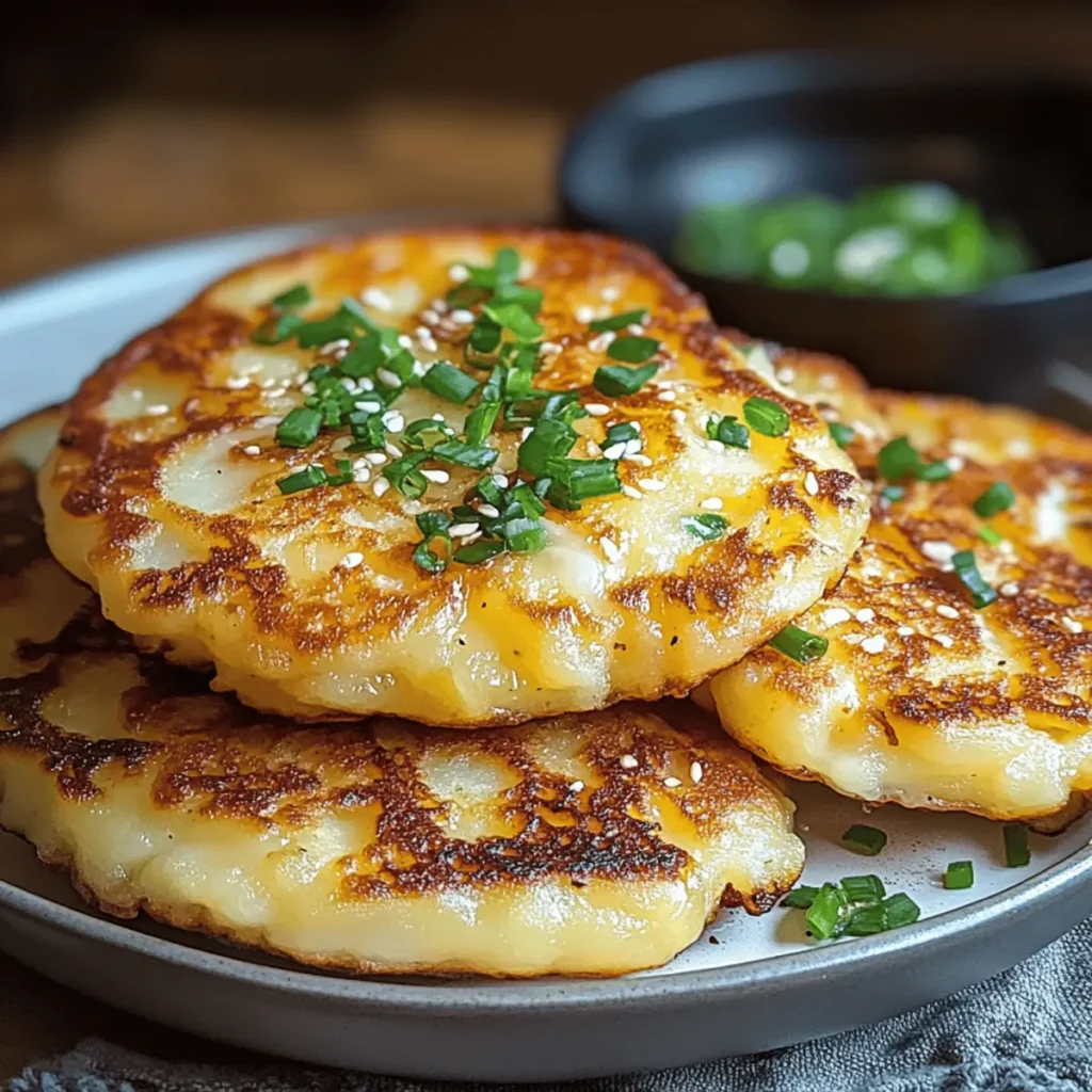 Crispy Korean Potato Cheese Pancakes for Comfort Food Bliss