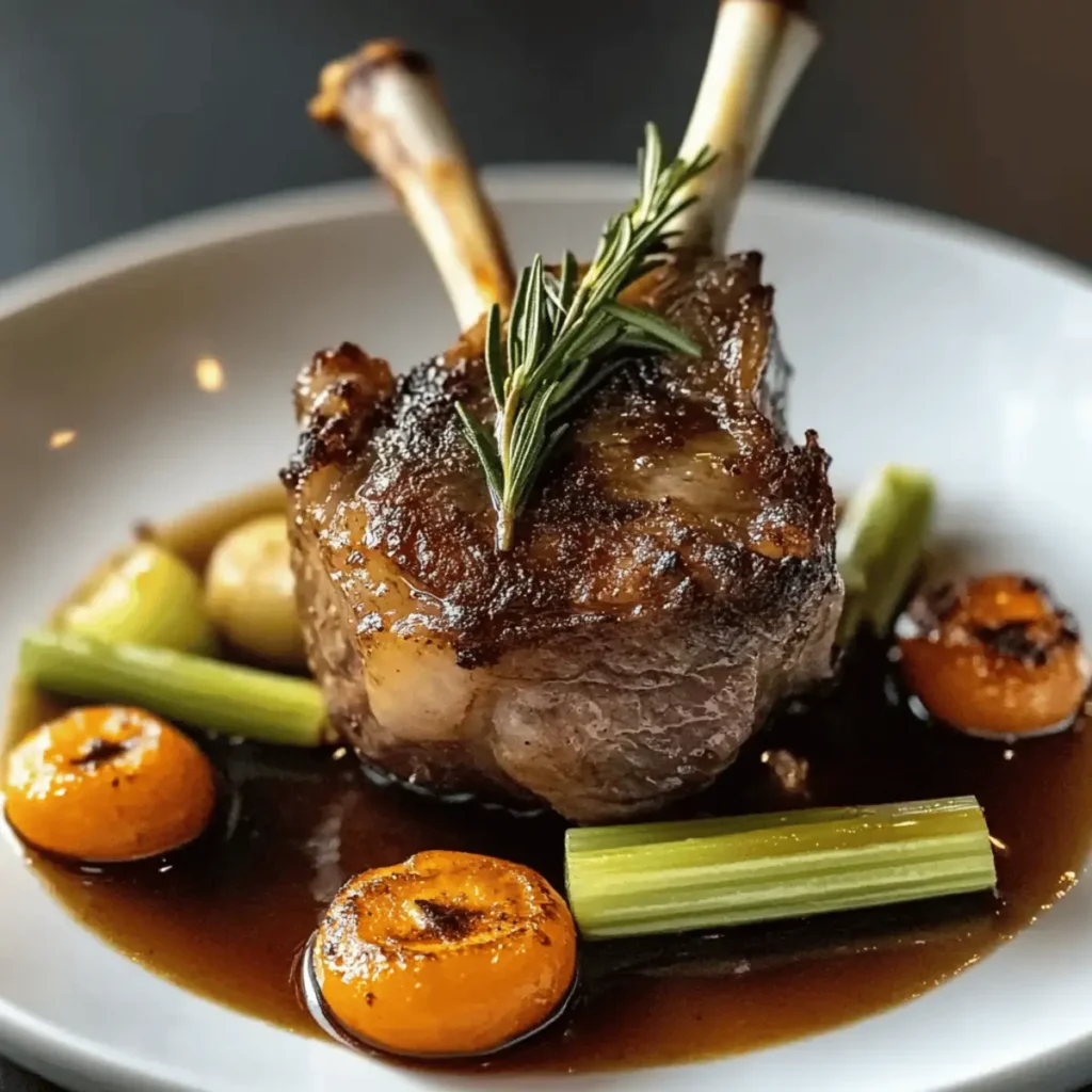 Hearty Lamb Shank with Rosemary Jus for Cozy Gatherings