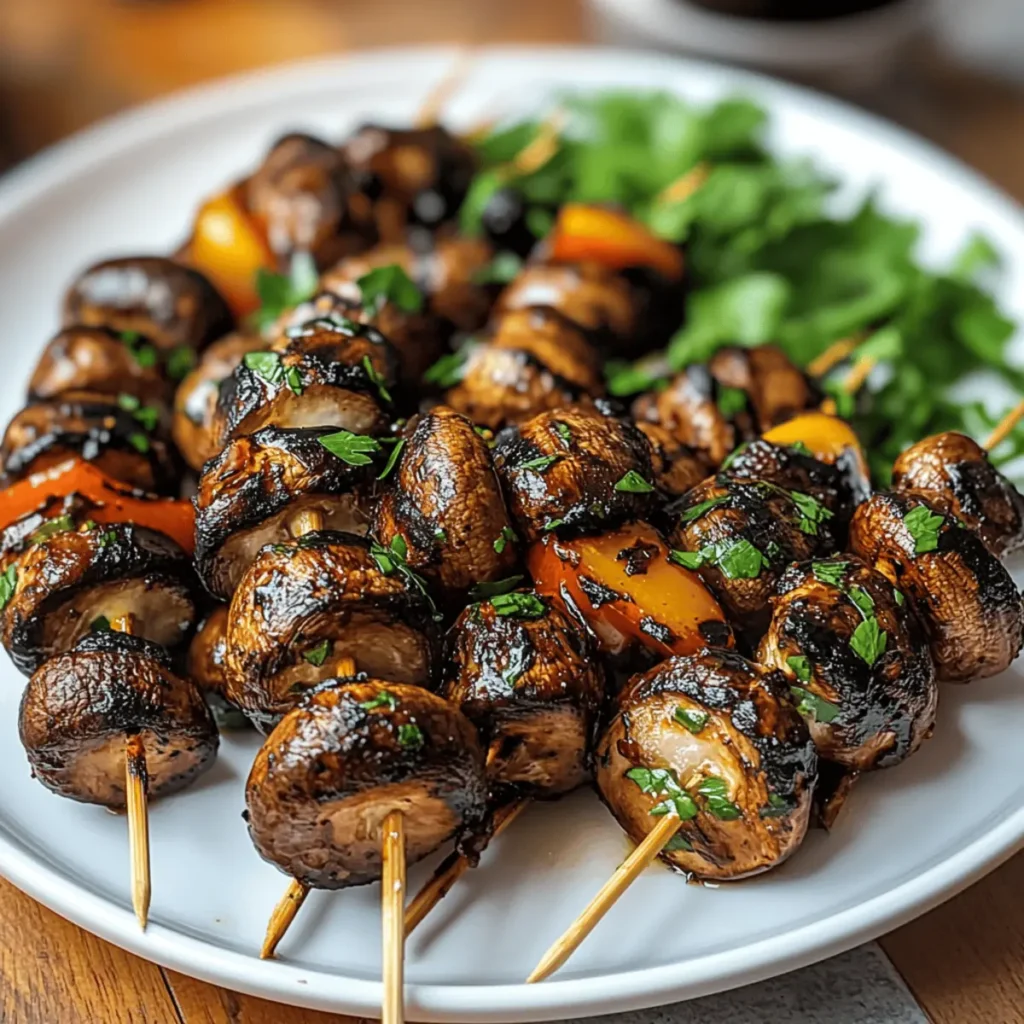 Savory Marinated Grilled Mushroom Skewers for Vegan Bliss