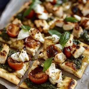 Pesto Chicken Flatbread