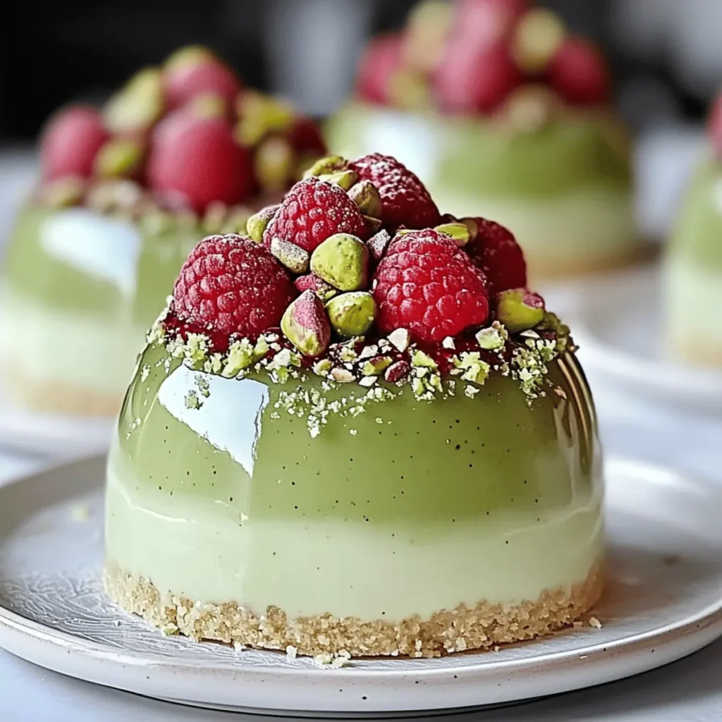 Pistachio & Raspberry Cheesecake Domes That Impress Every Time