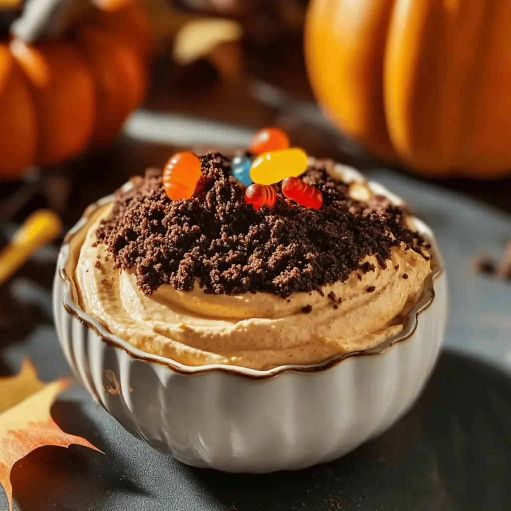Pumpkin Cheesecake Dip with Crumbled Dirt