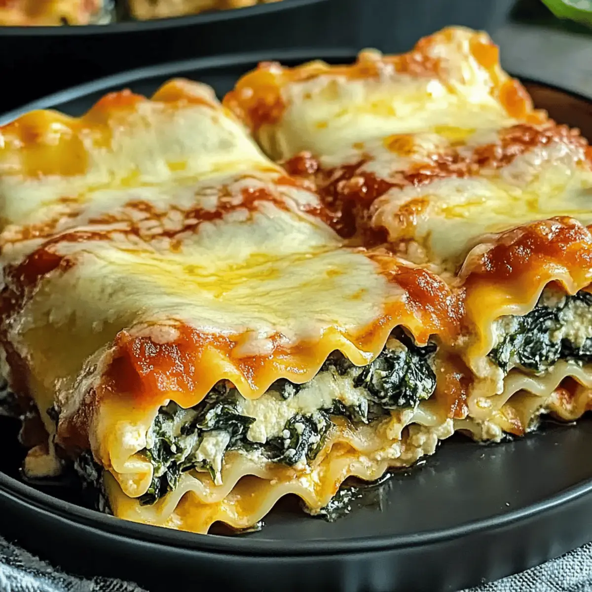 Spinach Lasagna Roll-ups