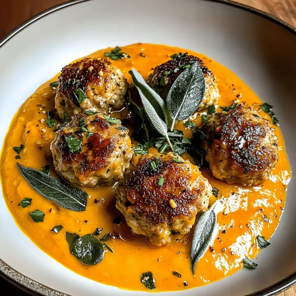 Savory Turkey Meatballs in Pumpkin Sage Sauce for Cozy Nights
