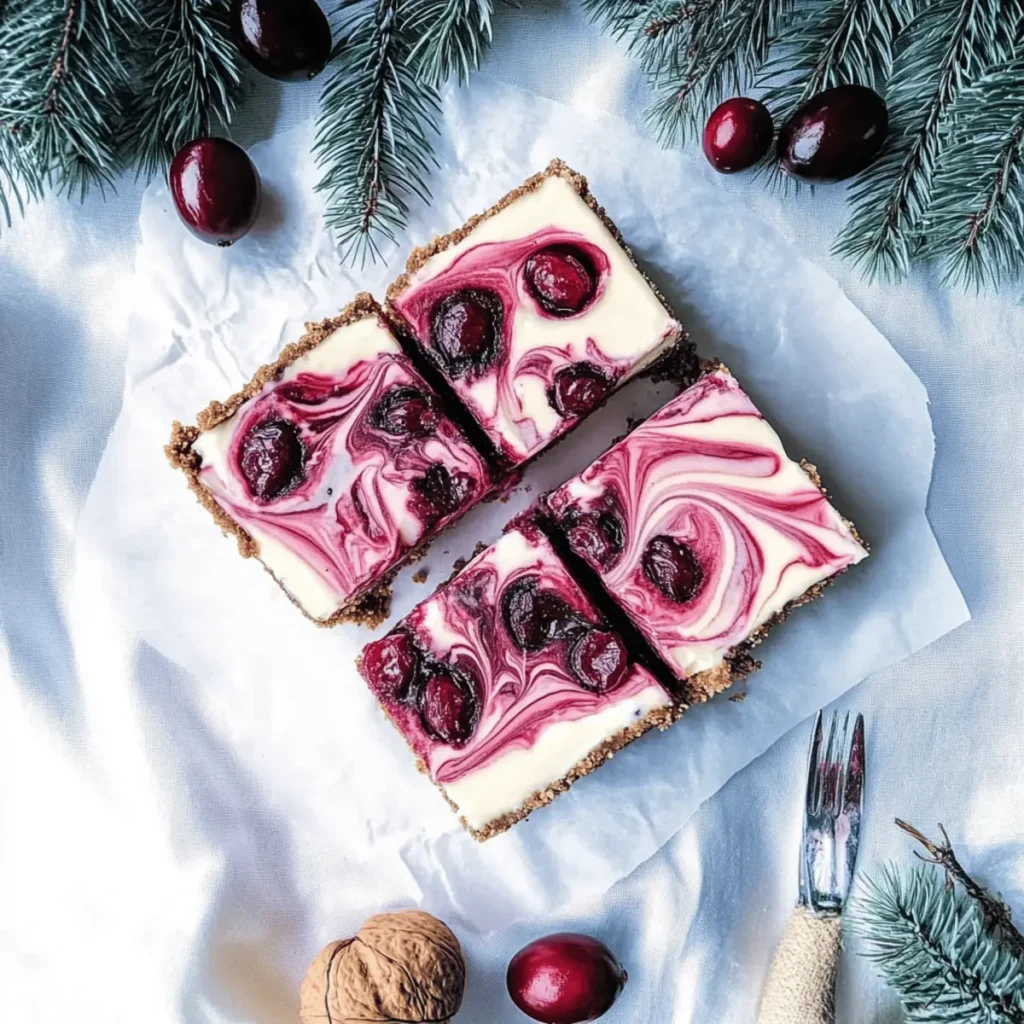 Decadent White Chocolate Cranberry Cheesecake Delight
