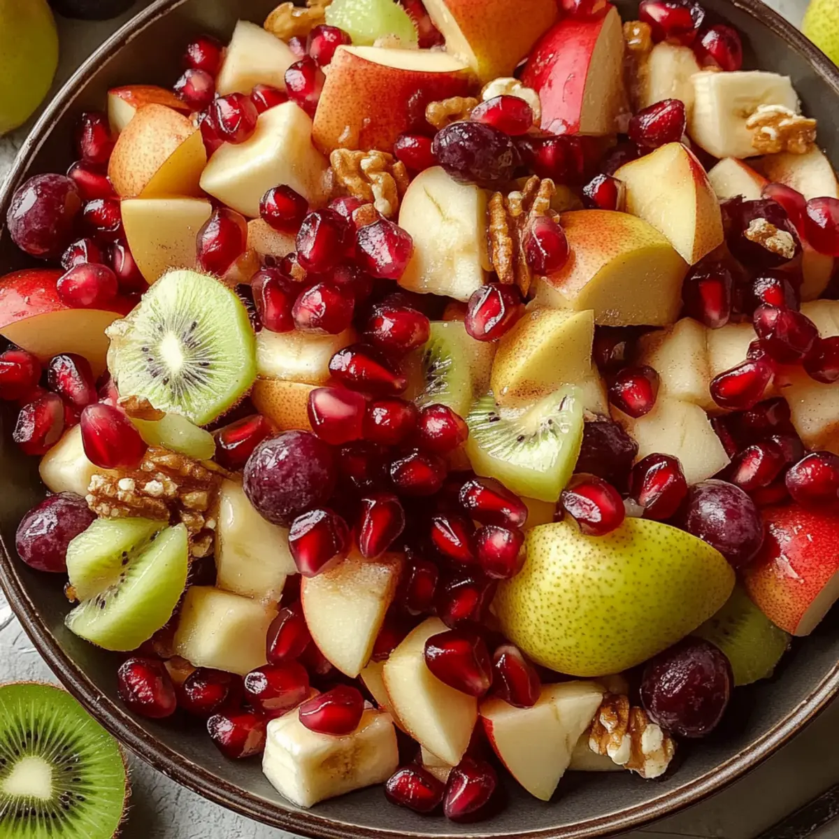 Winter Fruit Salad with Cinnamon Vanilla Dressing
