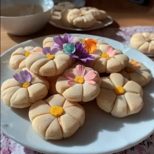 Spring Flower Shortbread Cookies
