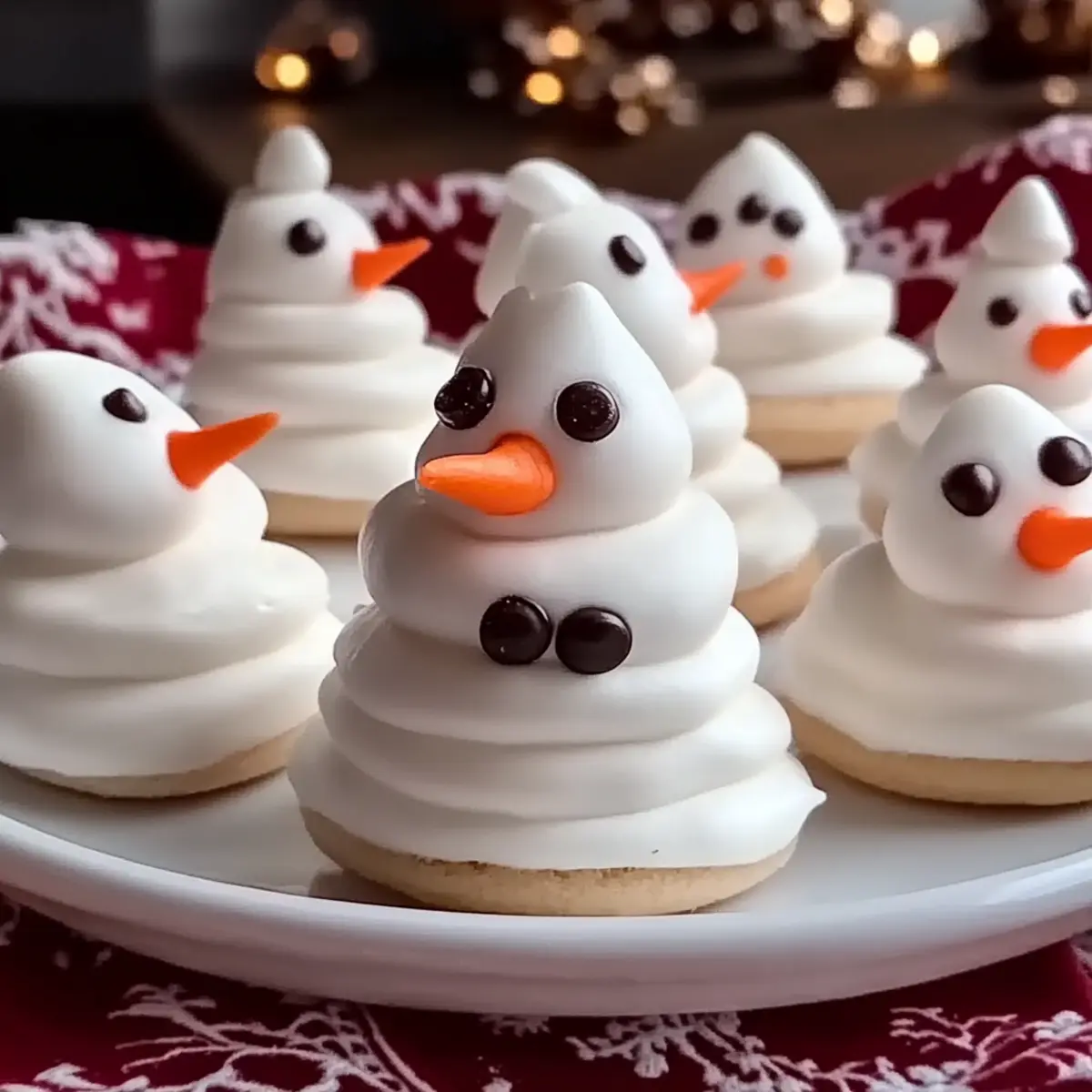 Meringue Snowmen Cookies